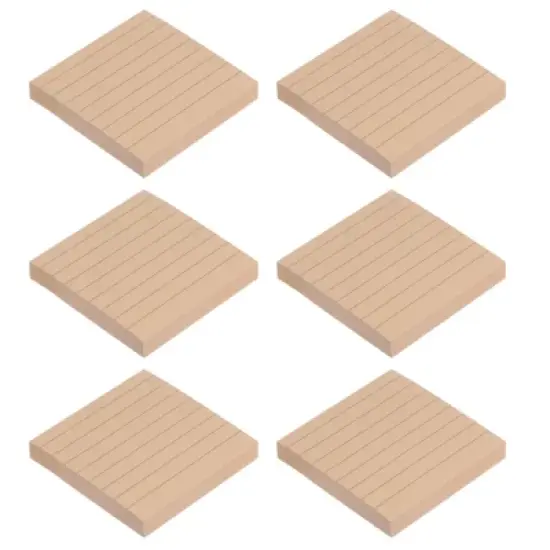 Unique Bargains Square Brown Self-Stick Lined Sticky Notes 80 Sheets/Pad image {6}