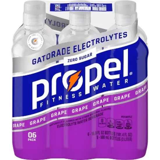 Propel Zero Grape Nutrient Enhanced Water - 6pk/16.9 fl oz Bottles image {11}