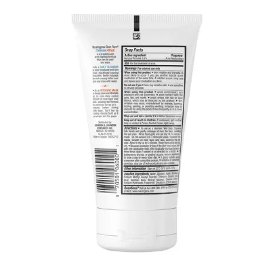 Neutrogena Clear Pore 2 in 1 Facial Cleanser/Face Mask with Kaolin & Bentonite Clay - 4.2 fl oz image {1}