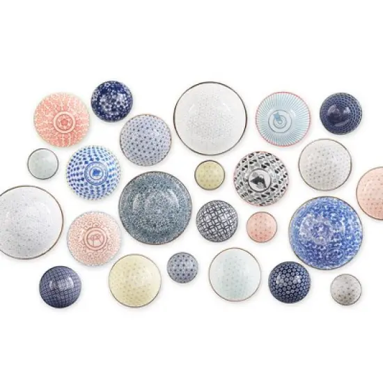 RSVP International Japanese Bowl Set/5, Colorful Seamless Star, 6" Diameter image {1}