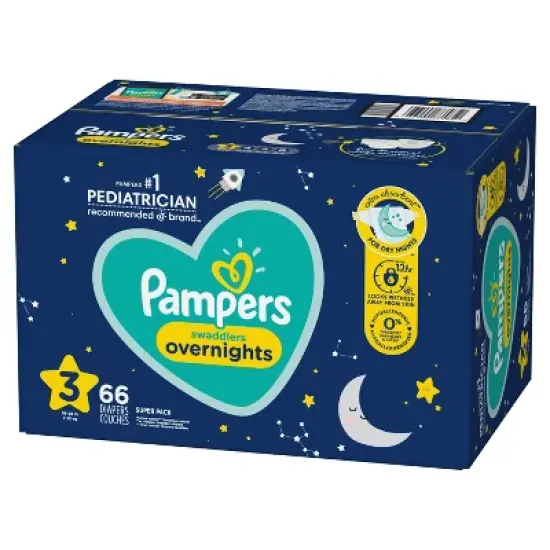 Pampers Swaddlers Overnight Diapers - (Select Size and Count) image {4}