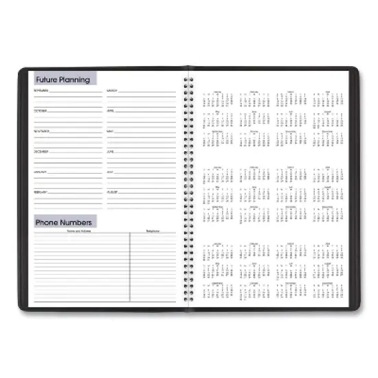 DayMinder Monthly Planner, Academic Year, Ruled Blocks, 12 x 8, Black Cover, 14-Month: July 2025 to Aug 2026 image {3}