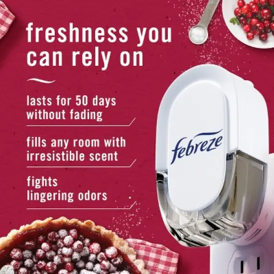 Febreze Plug Dual Air Freshener Refill - Cranberry Crumble - 0.87 fl oz/2ct image {2}