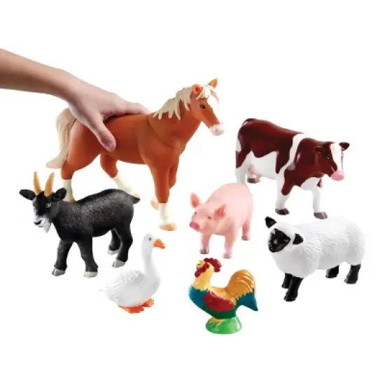 Kaplan Early Learning Company Jumbo Animals Set of 18 - Farm, Jungle, & Pets image {3}