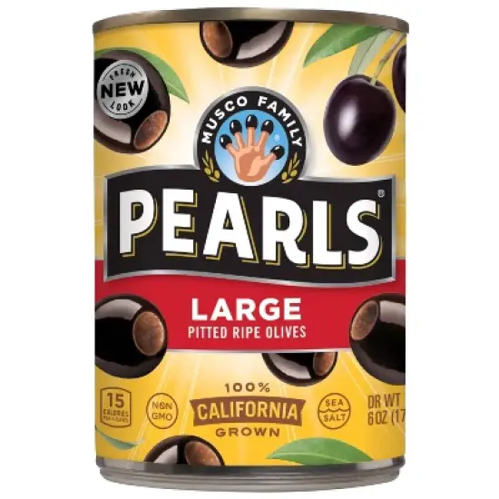Pearls Large Pitted Ripe Black Olives - 6oz image {3}