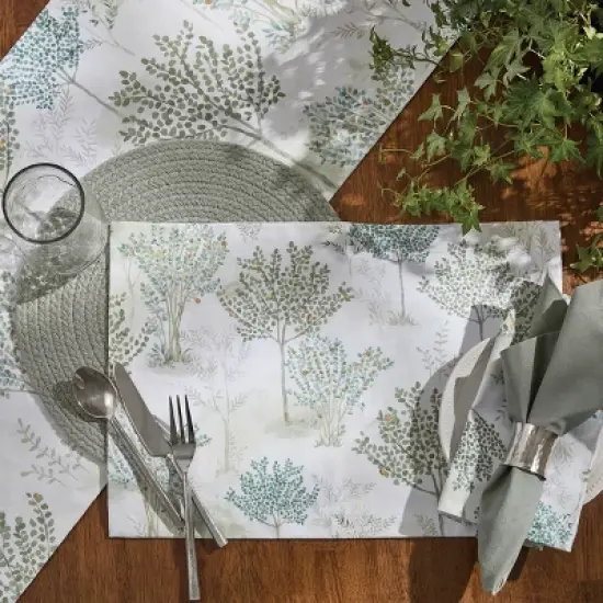 Split P Eden Green Flowers Table Runner 15" x 72" image {1}
