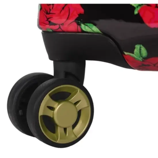 Betsey Johnson Expandable Hardside Large Checked Spinner Suitcase image {2}