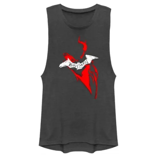 Junior's The Batman Artistic Red & White Graffiti Festival Muscle Tee image {3}