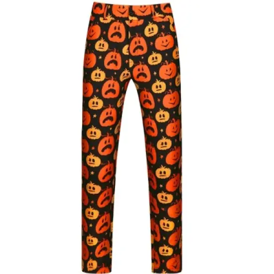 Lars Amadeus Men's Funny Party Cosplay Costume Halloween Pumpkin Printed Pants image {5}