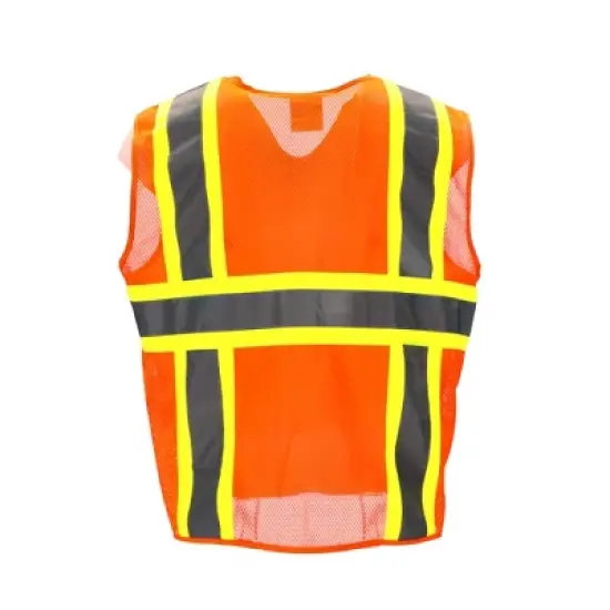 RefrigiWear Hi Vis Safety Orange Work Vest image {2}