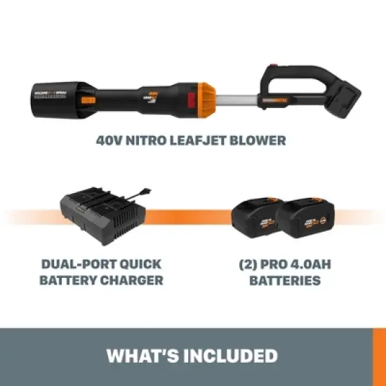 Worx Nitro WG585 40V Power Share PRO LEAFJET Cordless Leaf Blower with Brushless Motor image {1}