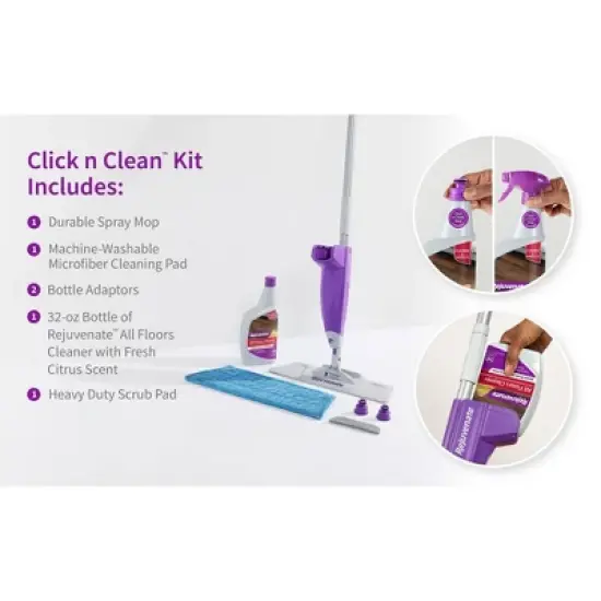 Rejuvenate Click n Clean Multi-Surface Floor Spray Mop System image {8}