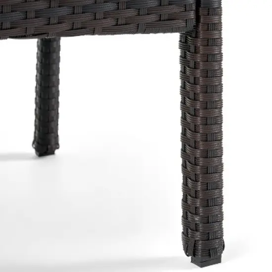 FIONECA Brown PE Rattan Outdoor Club Chair with Waterproof Cushion, Patio Single Sofa for Garden, Porch, or Poolside image {14}