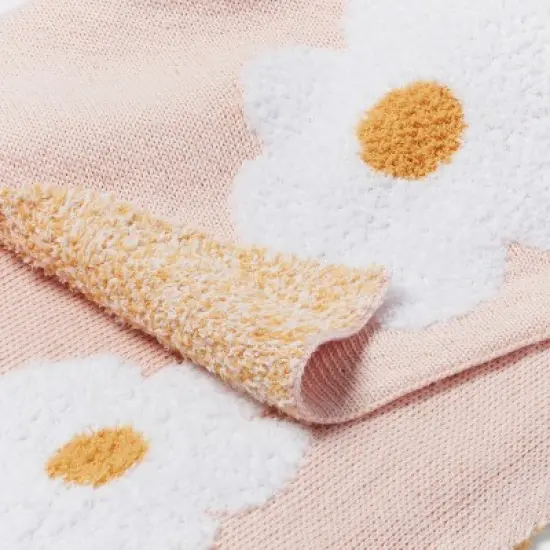 48"x58" Knit Kids' Throw Daisy Pink - Pillowfort&trade; image {3}