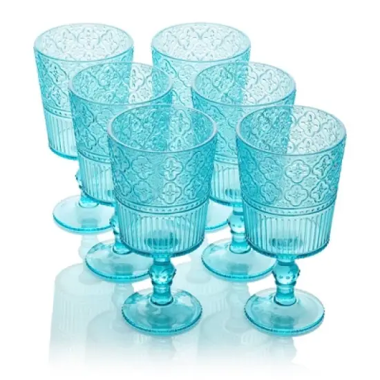 Certified International (Set of 6) 14oz Acrylic All Purpose Goblets image {6}