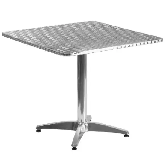 Emma and Oliver 31.5" Square Aluminum Indoor-Outdoor Table image {4}