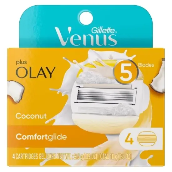 Venus Comfortglide plus Olay Coconut Women's Razor Blade Refills image {9}