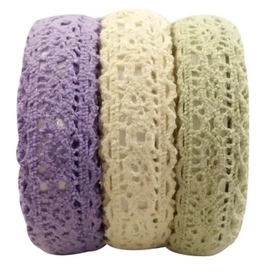 Wrapables Decorative Lace Tape (Set of 3) image {21}
