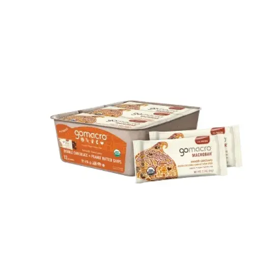 GoMacro&nbsp; Double Chocolate + Peanut Butter Chips MacroBar - 1ct/ 2.3oz image {3}