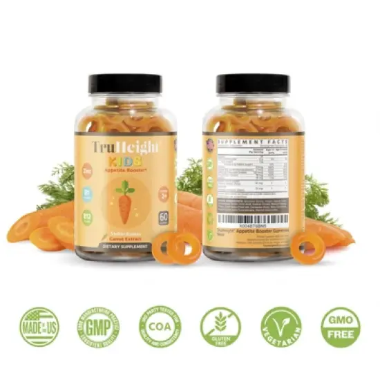TruHeight Kids Appetite Booster Gummies (Ages 2+) All Natural Toddler, Kids & Teens Appetite Stimulant to Eat More - Pediatrician Recommended Vitamin image {8}