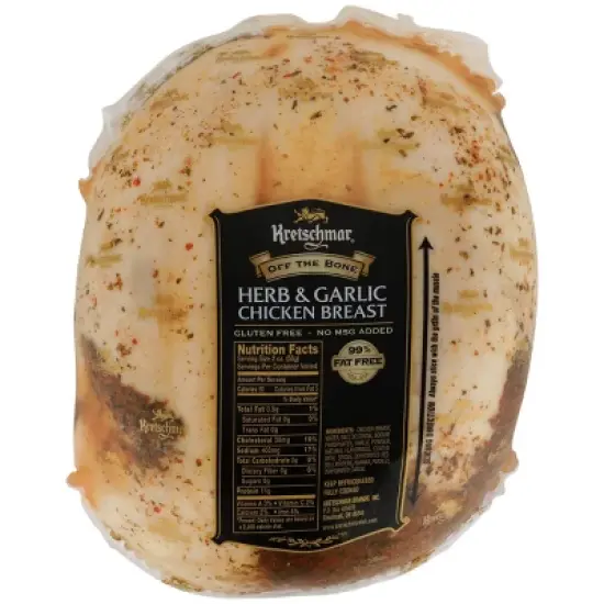 Kretschmar Off the Bone Herb & Garlic Chicken Breast - Deli Fresh Sliced - price per lb image {5}