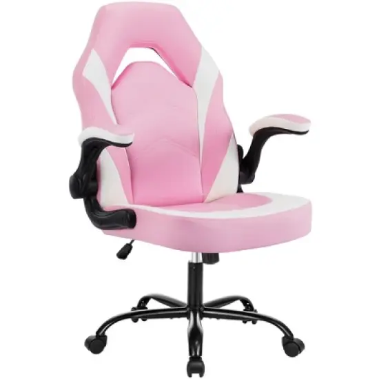 FIRNEWST Next - Level Gaming Comfort: PU Leather Ergonomic Chair with Adjustable Flip - up Armrests image {8}