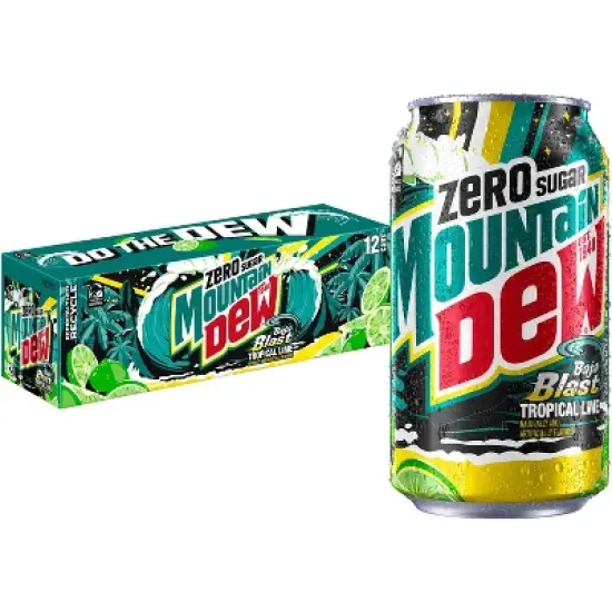 Mountain Dew Baja Blast Zero Sugar - 12pk/12 fl oz Cans image {8}