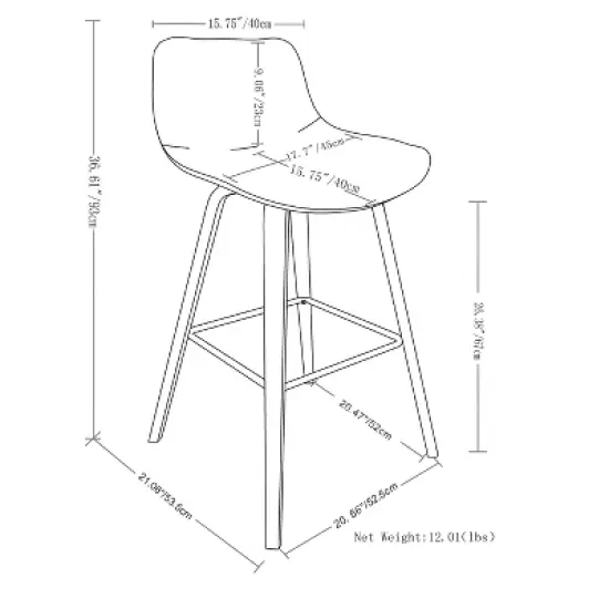 Set of 2 Cacey Bentwood Counter Height Barstools - WyndenHall image {5}