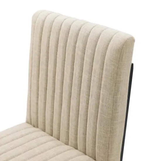 Indulge Channel Tufted Fabric Armless Dining Chair - Modway image {3}
