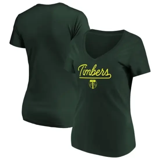 MLS Portland Timbers Women's Short Sleeve V-Neck T-Shirt image {2}