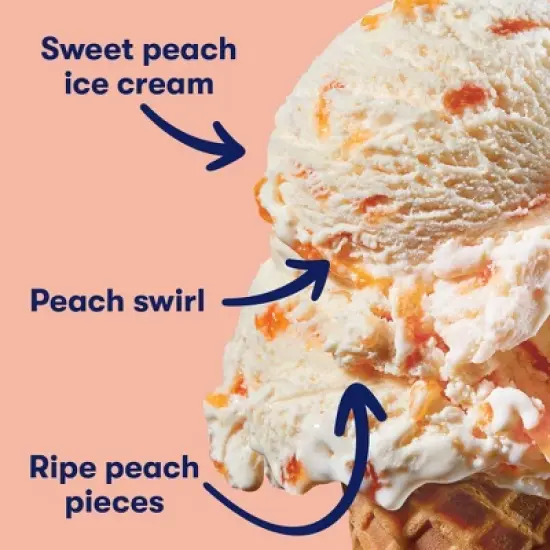 Tillamook Peaches & Cream Ice Cream  - 48 fl oz image {2}