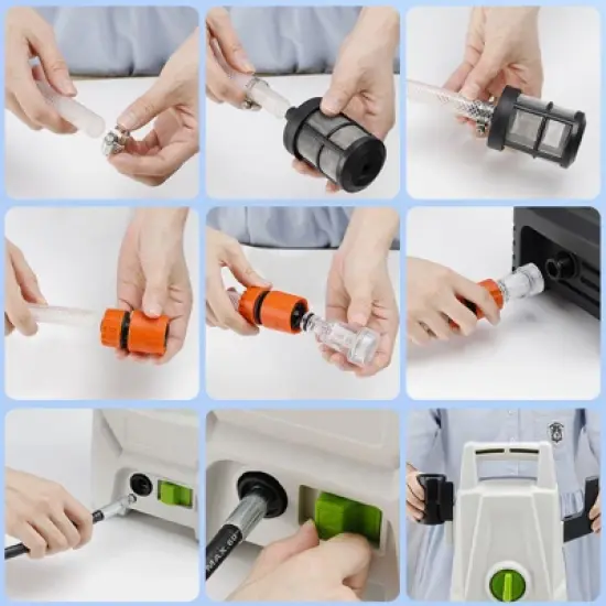 Topteng Electric Pressure Washer 3200 PSI, 1.8 GPM, 1400W, Corded Cold Water, Foam Cannon & 4 Quick-Connect Nozzles &ndash; For Cars, Patios, Driveways image {8}