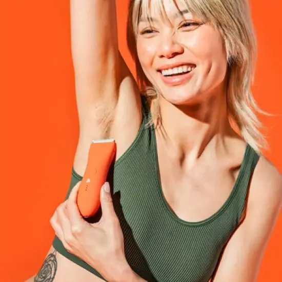 Meridian Trimmer Premium Pubic & Body Hair Trimmer for Men & Women Below-the-Belt Groomer, Ball Trimmer, Bikini Trimmer, Bonus Pouch - Blaze image {11}