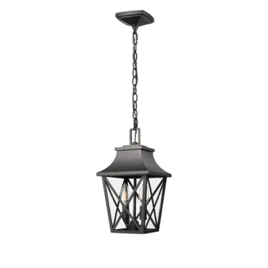 YUHAO Outdoor Gazebo and Porch Anti-Rust Waterproof Outdoor Ceiling Light Modern  Black(1 PACK) image {12}