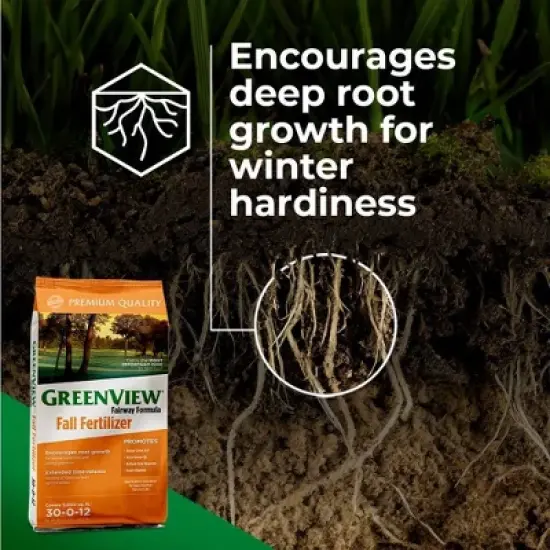 Green View Fairway Formula Fall Lawn Fertilizer 22.5lb: Slow Release, 7500 sq ft Coverage, 30-00-12 Formula image {3}