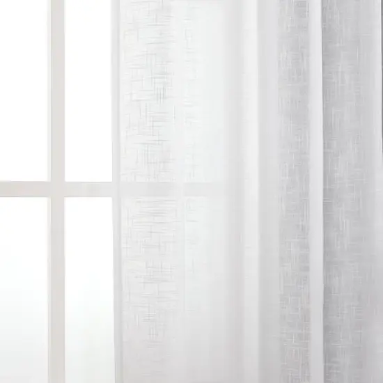 Kate Aurora 2 Pack Lux Thread Premium Woven Grommet Top Sheer Curtain Panels image {3}