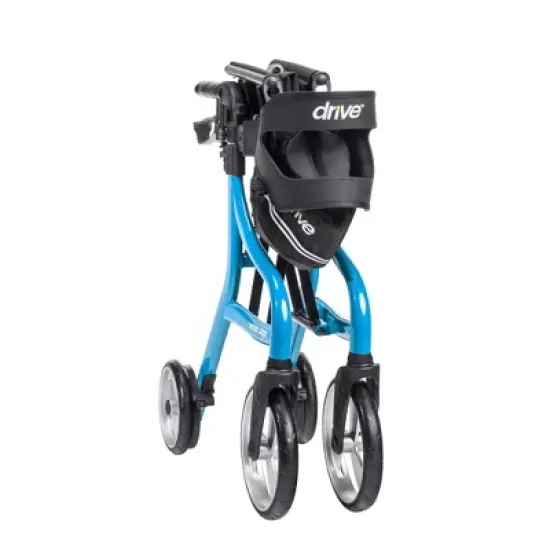 Drive Medical Nitro Sprint Rollator - Hemi Height, Folding, Adjustable Height - Blue image {2}