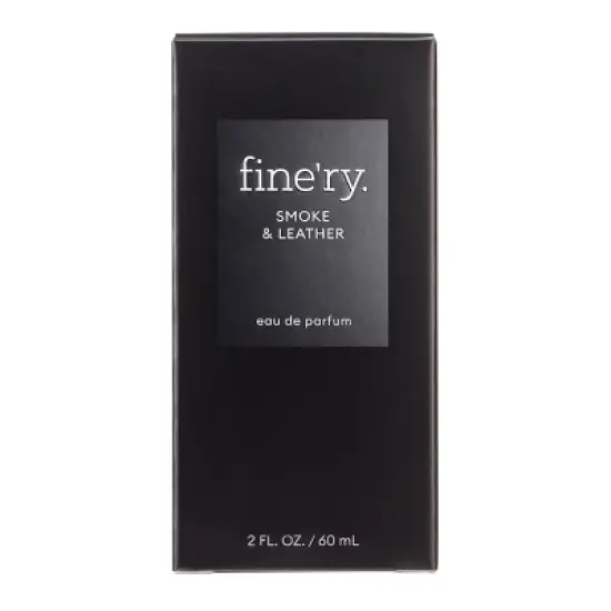 fine'ry. Men's Travel Size Eau De Cologne - Smoke & Leather - 2 fl oz image {2}