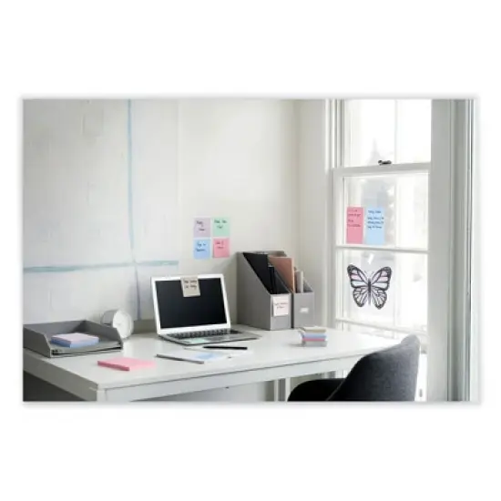 Post-it Notes Super Sticky 100% Recycled Paper Super Sticky Notes, 3" x 3", Wanderlust Pastels, 70 Sheets/Pad, 6 Pads/Pack image {3}