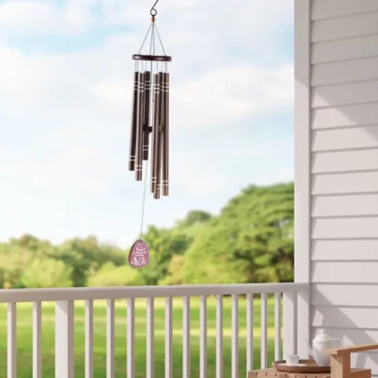 VEVOR Wind Chimes for Outside, 42", Deep Tone Wind Chimes with 6 Tubes, Unique Large Memorial Wind Chimes for Anniversary, Dark Brown image {1}