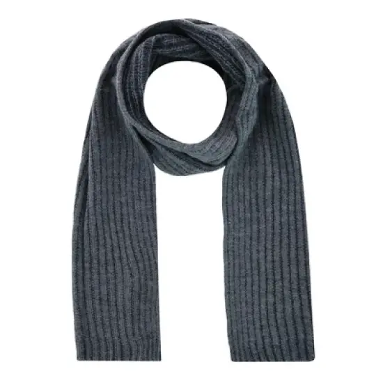 CTM Men's Ribbed Knit Mixed Wool Scarf image {5}