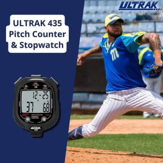 Ultrak 435 Pitch Counter & Pitch Speed with 10 Memory Stopwatch - Black image {1}