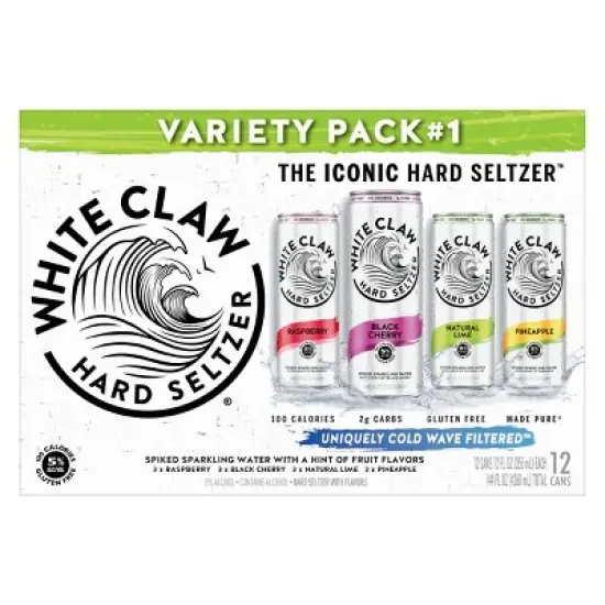 White Claw Hard Seltzer Variety Pack - 12pk/12 fl oz Slim Cans image {5}