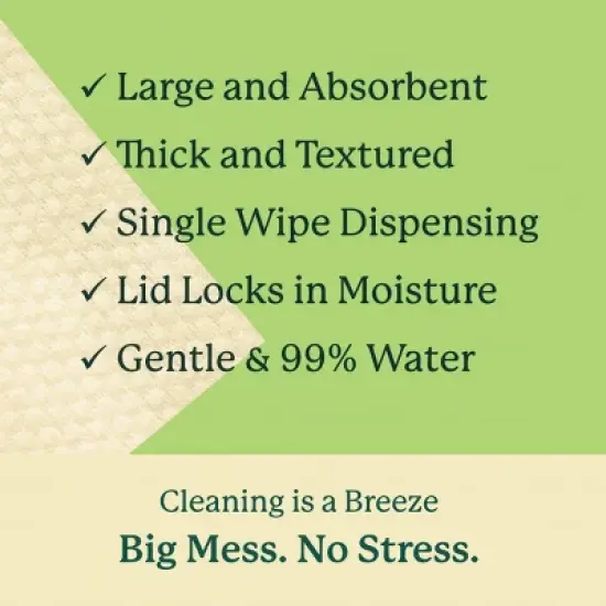 EcoPeaCo. Unbleached Baby Wipes Made with Soft Bamboo Viscose & 99% Water image {6}