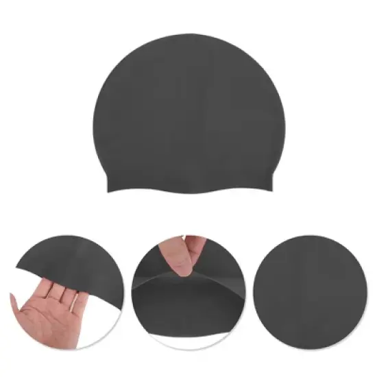 Unique Bargains Silicone Waterproof Non-slip Swim Cap 1 Pc image {2}