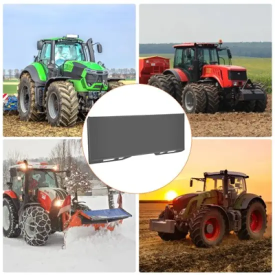 3/8" Skid Steer Attachment Plate, Universal Quick Mount Plate, Grade 50 Structural Steel, Anti-Rust Surface, Silver image {6}