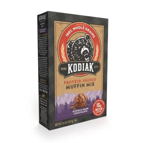 Kodiak Protein-Packed Muffin Mix Double Dark Chocolate - 14oz image {1}