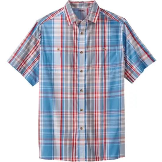 KingSize Men's Big & Tall Short-Sleeve Plaid Sport Shirt image {30}