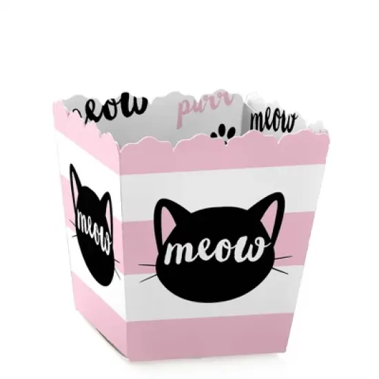 Big Dot of Happiness Purr-fect Kitty Cat - Party Mini Favor Boxes - Kitten Meow Baby Shower or Birthday Party Treat Candy Boxes - Set of 12 image {5}