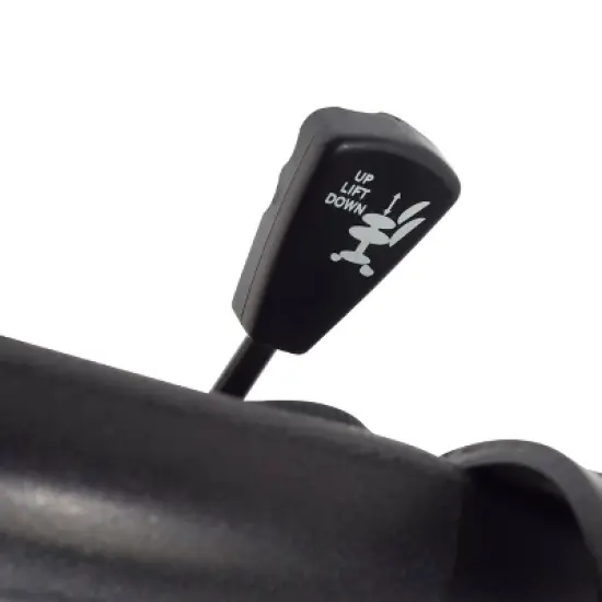 16"-21" Adjustable Height Polyurethane Task Office Chair Black- Hampden Furnishings image {6}